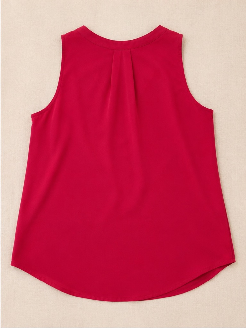 Banana Republic Pink Sleeveless Split Neck Blouse Career Top S - Picture 2 of 7